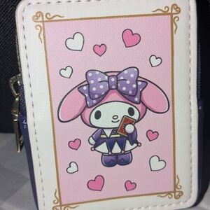 Her Universe Navy and Gold Zip Card Holder With Zipper Closure